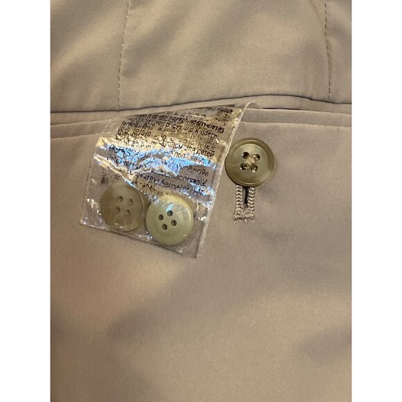 Mens Khaki Dress Pants Flat-Front Style Size 46x34 With Button Closure Modern Fi - Picture 7 of 9